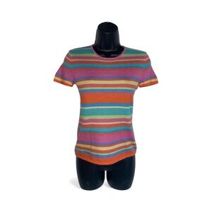 Ralph Lauren Black Label Cashmere Striped Sweater Size M